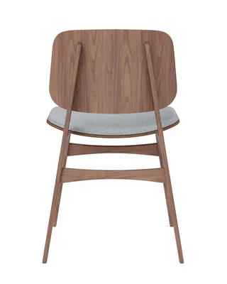 Søborg Wood Base Seat upholstered by Fredericia in Hallingdal 130, Walnut lacquer – product photo 2 of 4