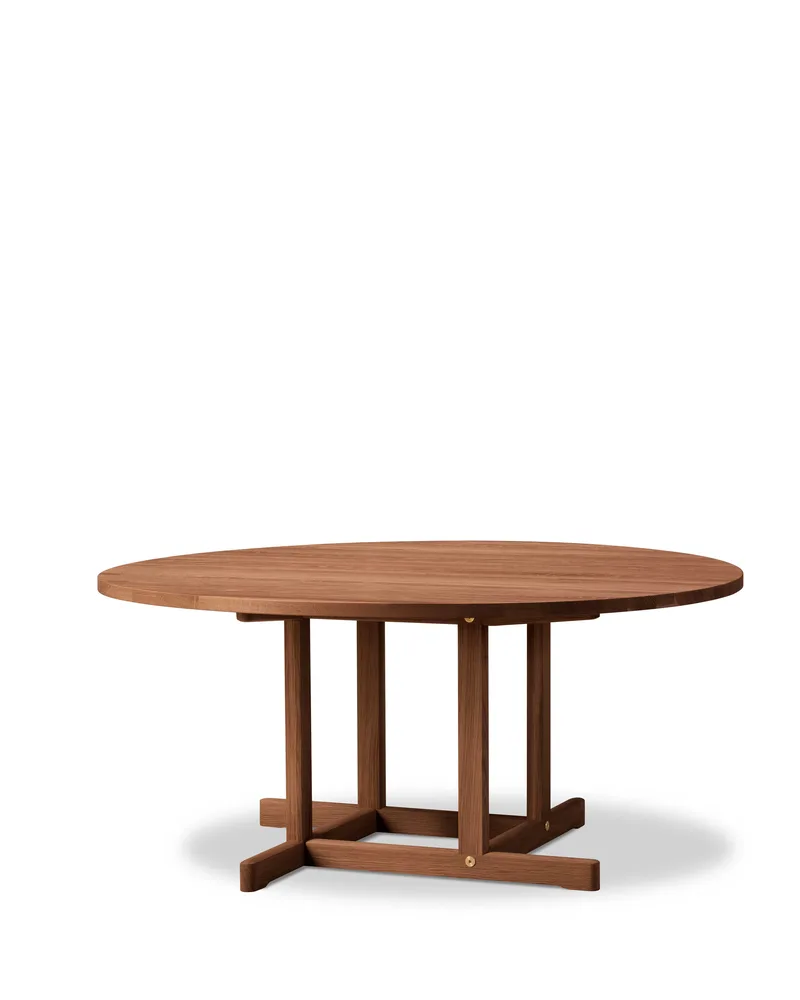 BM80 Mogensen Coffee Table, Ø120 cm van Fredericia in Smoked oak, olied, FSC Mix 70% – productfoto 1 van 2