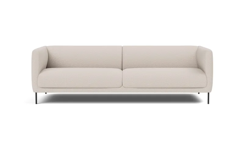 Konami Sofa, 2½ seater, 235 cm by Fredericia in Sisu 0105, Black – product photo