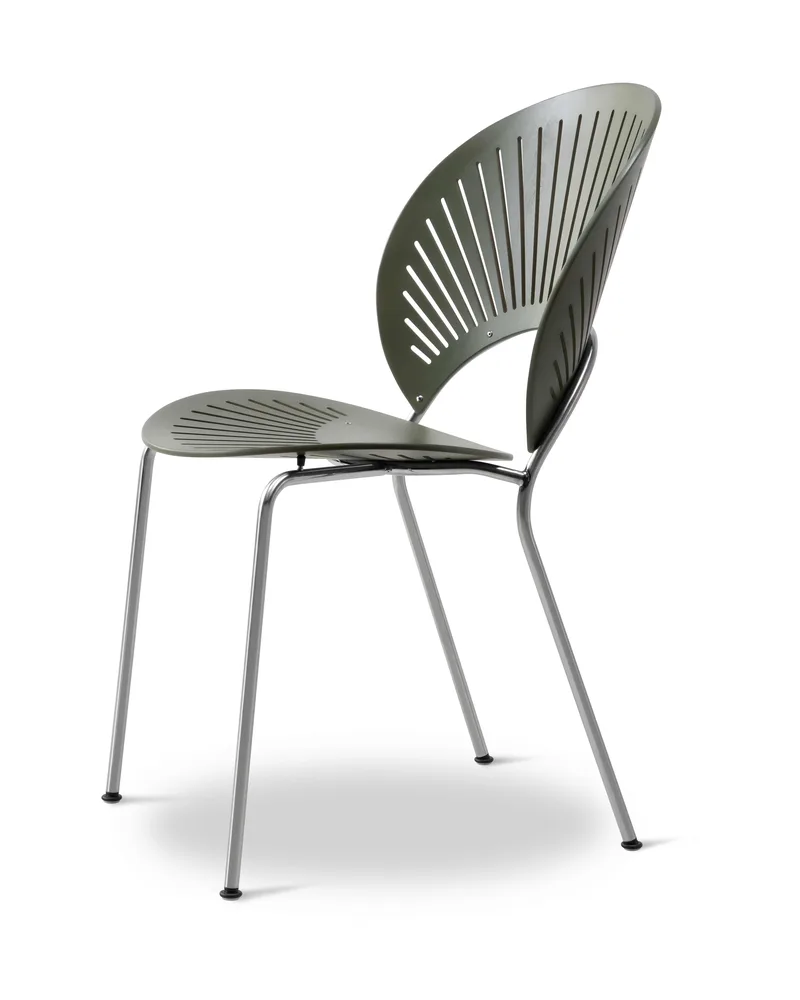 Trinidad de Fredericia en Beech khaki green, FSC Mix 70%, Chrome – photo du produit 3 sur 7