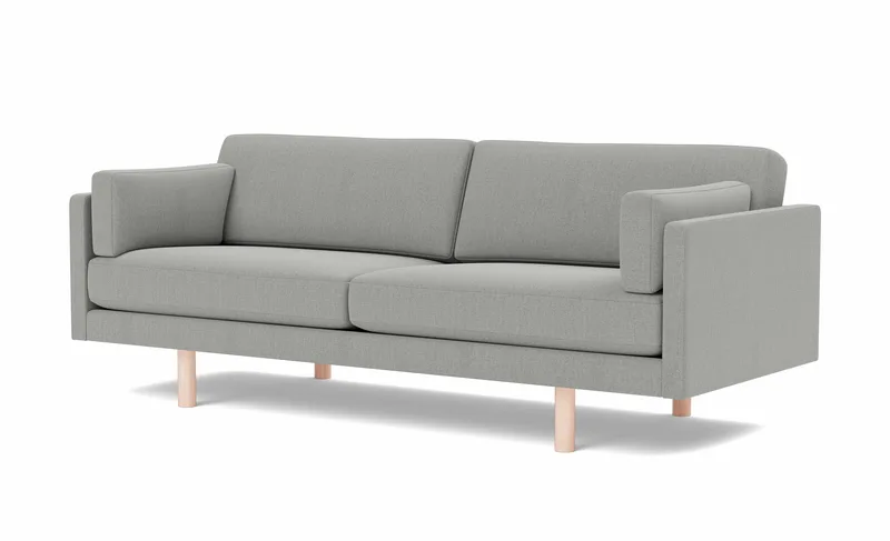 EJ220 Sofa, 3 seater, 212 cm by Fredericia in Re-Wool 128, Oak soap treated, FSC Mix 70% – product photo 1 of 4