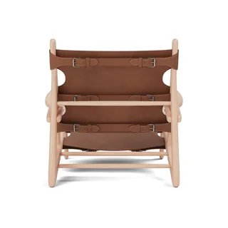 The Hunting Chair de Fredericia en Leather, cognac, Oak light oil, FSC Mix 70% – photo du produit 2 sur 4