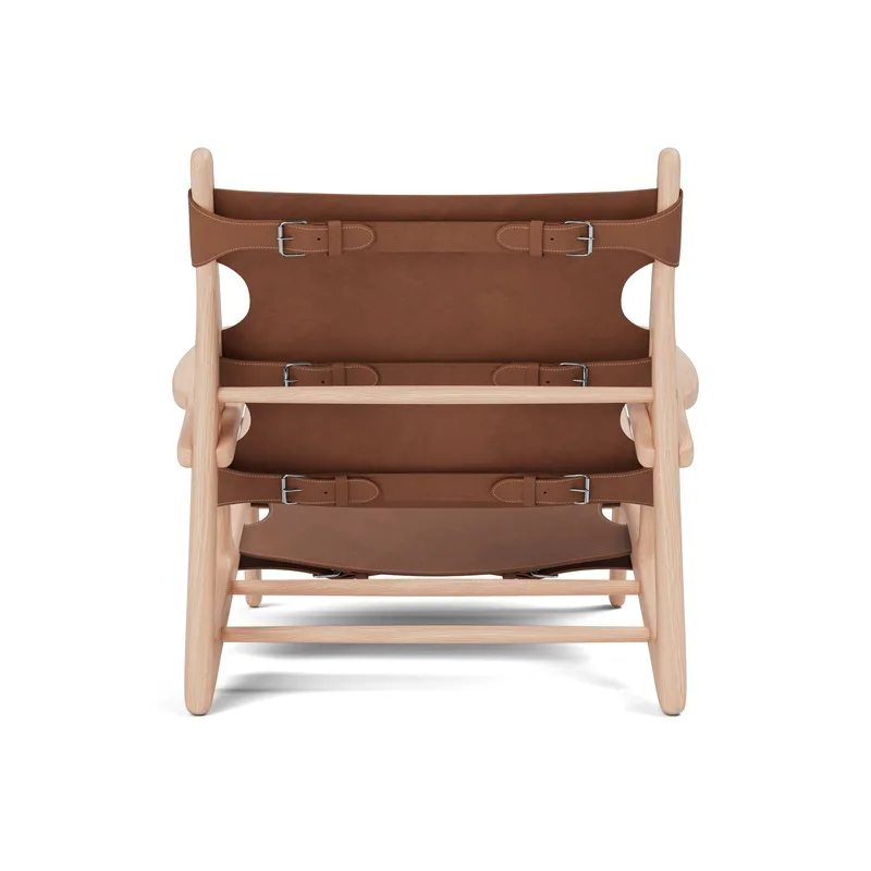 The Hunting Chair de Fredericia en Leather, cognac, Oak light oil, FSC Mix 70% – photo du produit 2 sur 4