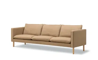 Jota Sofa on Legs, 3-pers., 231 cm by Fredericia in Mood 4104, Oak light oil, FSC Mix 70%, Arm cushions not included – product photo 1 of 2