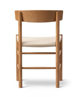 J39 Mogensen Chair Seat Upholstered by Fredericia in Natural canvas, Beech vintage lacquer, FSC Mix 70% – product photo 2 of 4