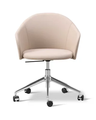 Gomo Armchair Swivel Base 5-star von Fredericia in Blazer CUZ47 Fairfield, Polished aluminium – Produktfoto 2 von 2