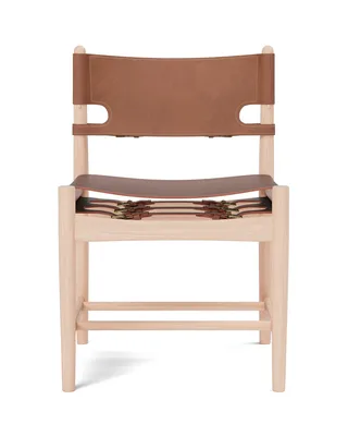 The Spanish Dining Chair von Fredericia in Leather, cognac, Oak light oil – Produktfoto 4 von 4