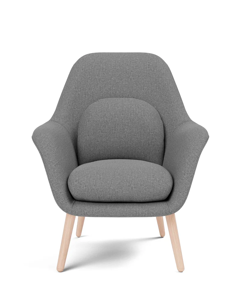 Swoon Lounge Petit Wood base by Fredericia in Sunniva 242, Oak lacquer, FSC Mix 70% – product photo 4 of 4