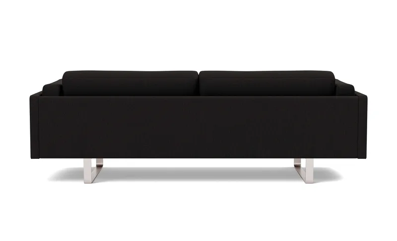 EJ280 Sofa, 3 seater, 240 cm van Fredericia in Re-Wool 198, Brushed chrome, sledge base (High) – productfoto 2 van 4