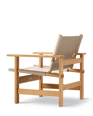 The Canvas Chair van Fredericia in Natural canvas, Oak oil, FSC Mix 70% – productfoto 3 van 4