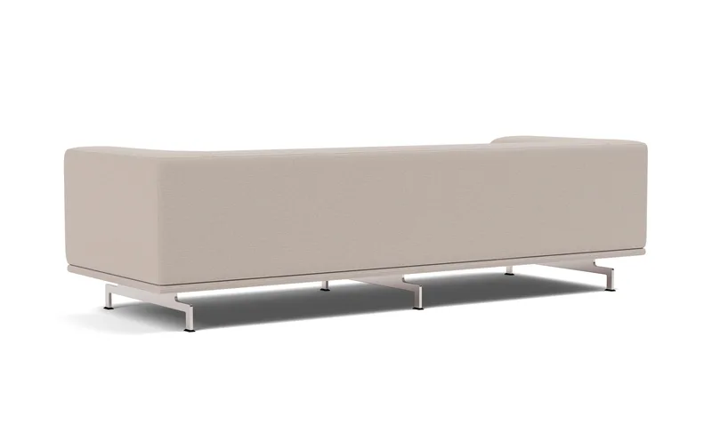 Delphi Sofa, 3 seater, 240cm by Fredericia in Steelcut Trio, 213, Brushed aluminium – product photo 3 of 4