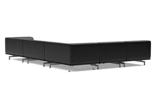 Delphi Elements - Configuration C de Fredericia en Leather Max 98, Black, Brushed aluminium – photo du produit 3 sur 4