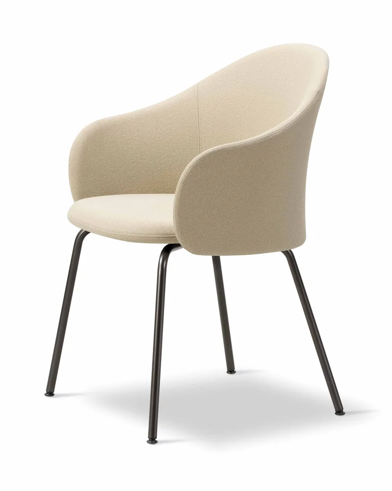 Gomo Armchair Tube Base von Fredericia in Mylla 221, Flint – Produktfoto 1 von 2