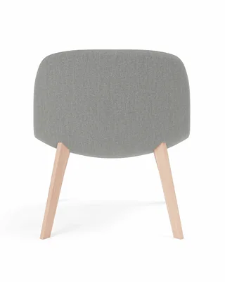 Eyes Lounge Wood base van Fredericia in Re-Wool 128, Oak lacquer – productfoto 2 van 4