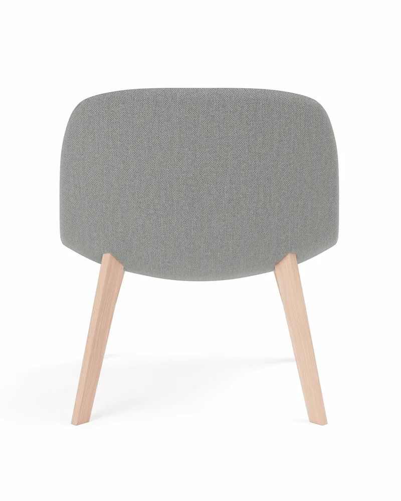 Eyes Lounge Wood base van Fredericia in Re-Wool 128, Oak lacquer – productfoto 2 van 4