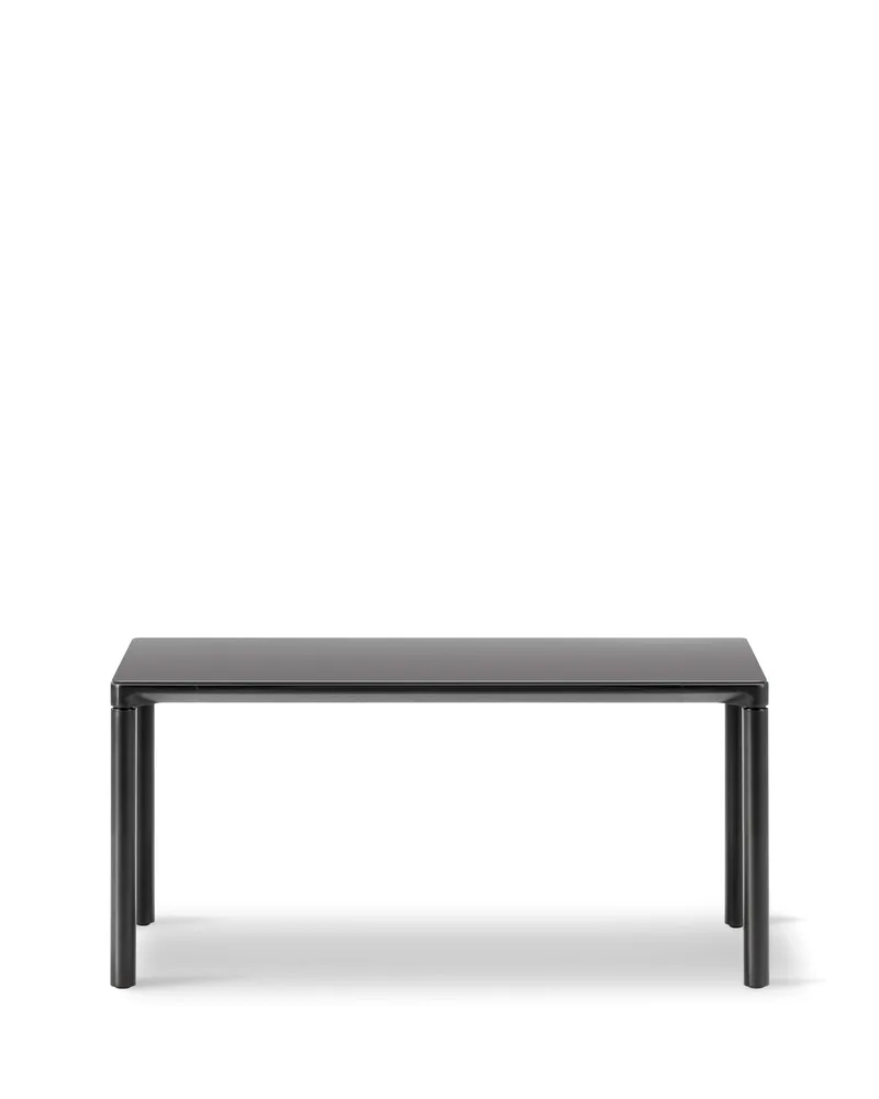 Piloti Alu, 75x39 cm by Fredericia in Laminate Fenix NTM Black, Black lacquered aluminium, 35 cm – product photo 2 of 2