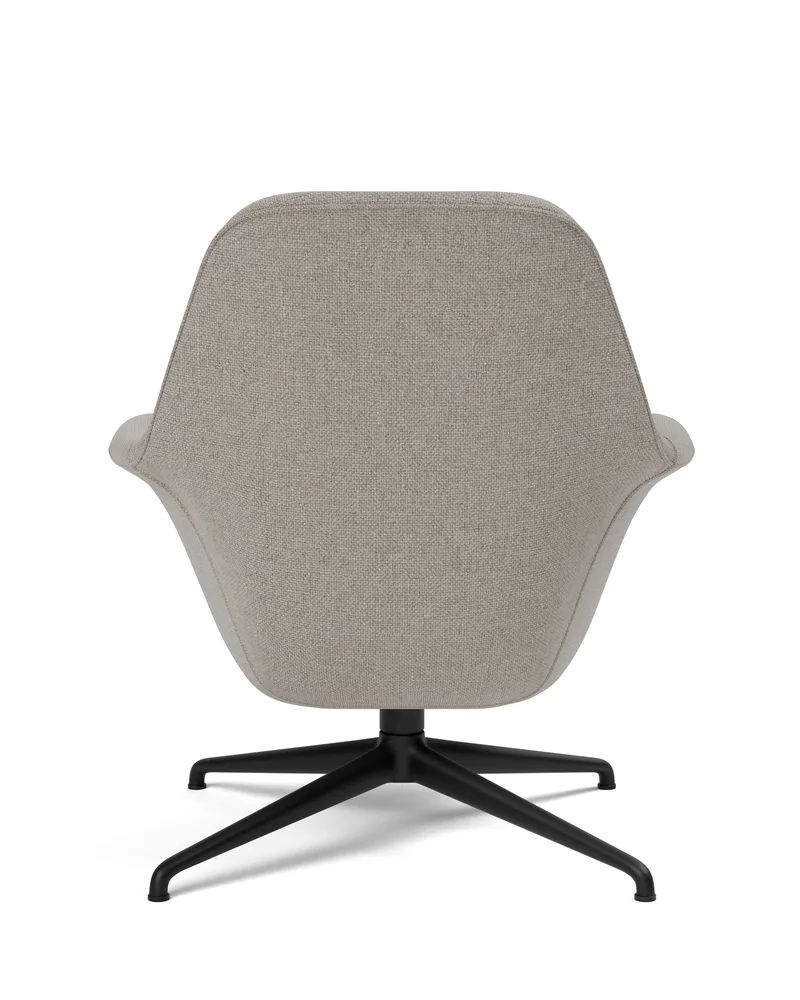 Swoon Lounge Petit Swivel base von Fredericia in Sunniva 717, Swivel base black – Produktfoto 2 von 4