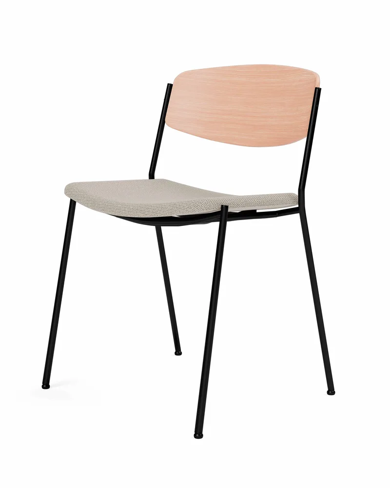 Lynderup Chair Seat upholstered by Fredericia in Connect 60147, Oak lacquer, FSC Mix 70%, Black lacquer – product photo 1 of 4