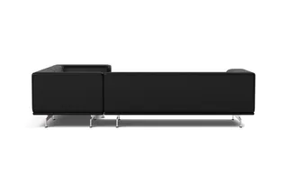 Delphi Elements - Configuration D von Fredericia in Leather Max 98, Black, Brushed aluminium – Produktfoto 2 von 4