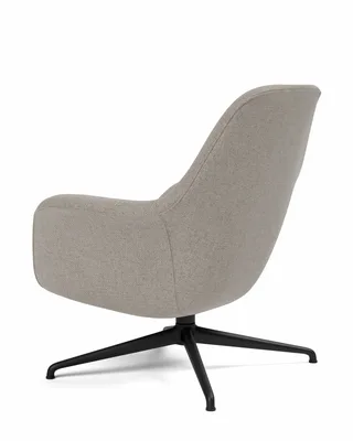 Swoon Lounge Petit Swivel base von Fredericia in Sunniva 717, Swivel base black – Produktfoto 3 von 4
