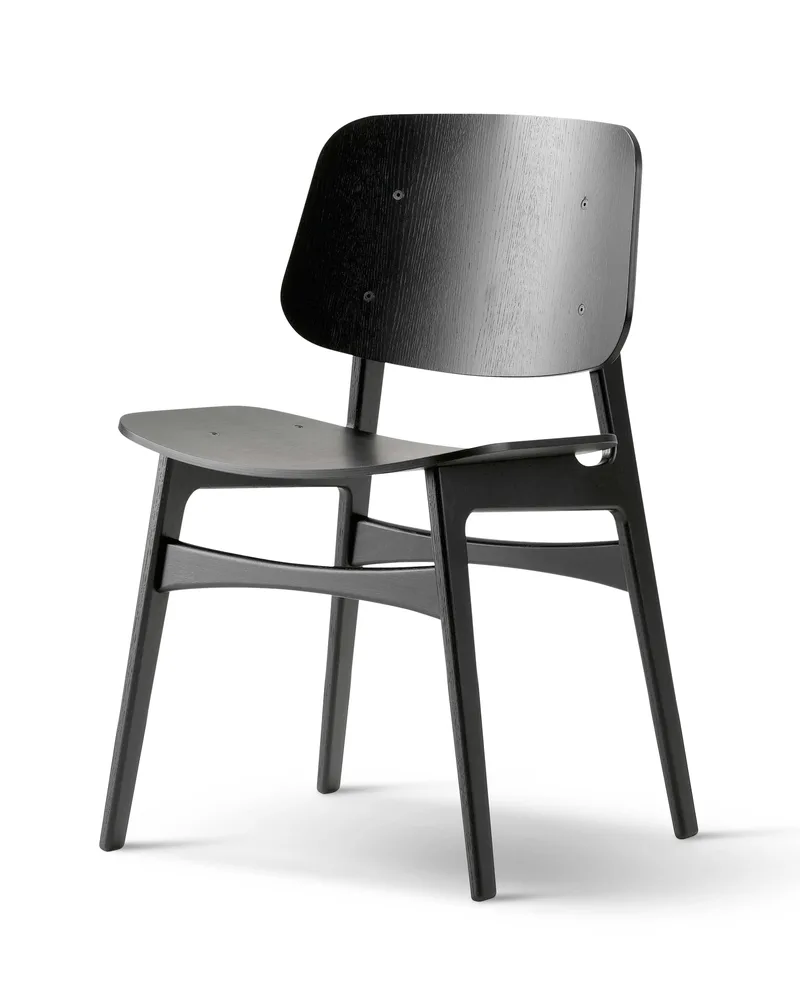 Søborg Wood Base by Fredericia in Oak black lacquer, FSC Mix 70% – product photo 1 of 3