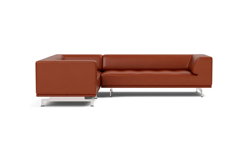 Delphi Elements - Configuration B by Fredericia in Leather Cera 905, Russet brown, Brushed aluminium – product photo 4 of 4