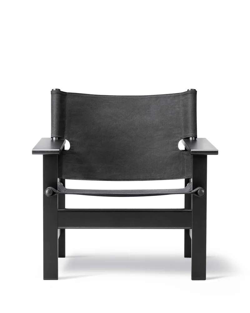 The Canvas Chair de Fredericia en Black canvas, Oak black lacquer, FSC Mix 70% – photo du produit 6 sur 6