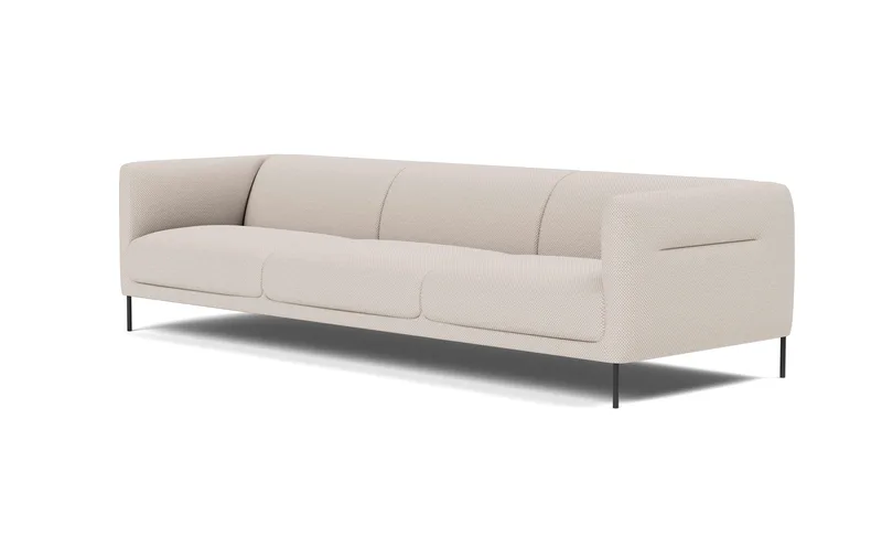 Konami Sofa, 3 seater, 277 cm by Fredericia in Sisu 0105, Black – product photo 1 of 4