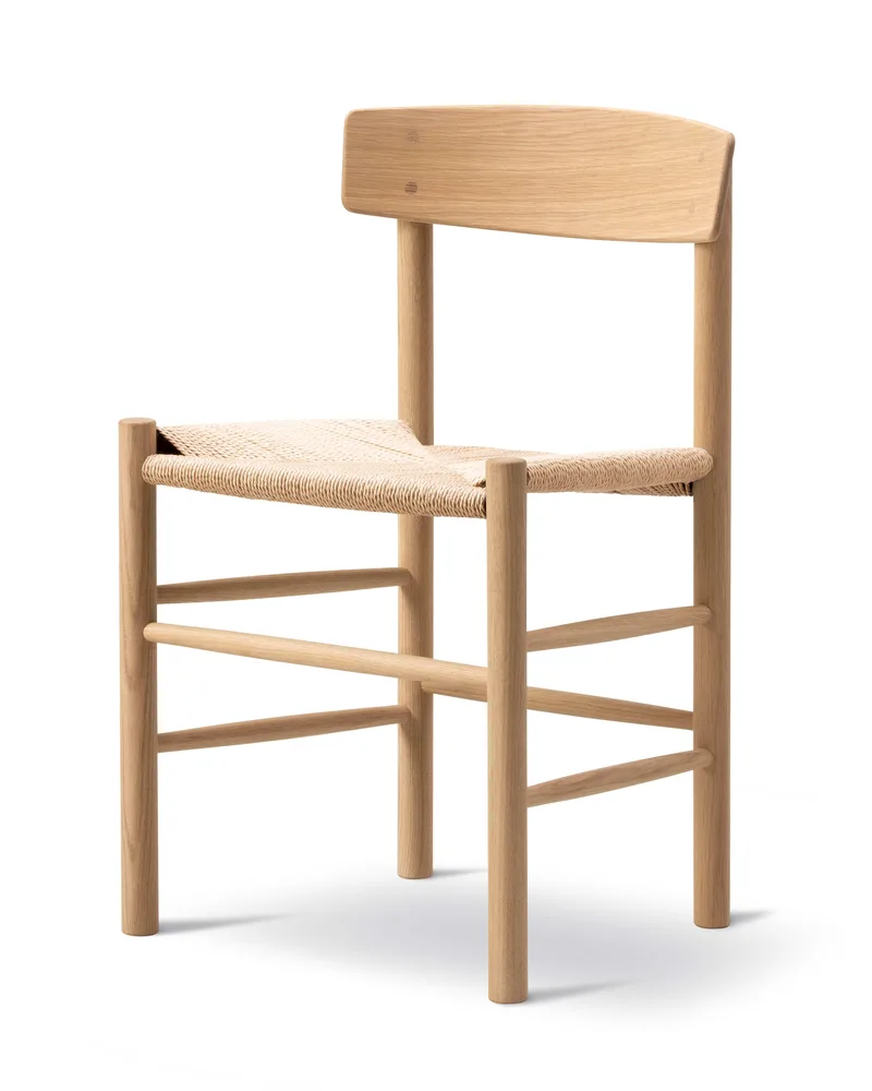 J39 Mogensen Chair van Fredericia in Natural paper cord, Oak light oil, FSC Mix 70% – productfoto 2 van 5