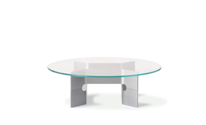 JG Coffee Table von Fredericia in 12 mm tempered glass, Brushed aluminium with clear powder lacq. – Produktfoto 5 von 5
