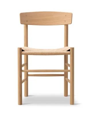 J39 Mogensen Chair van Fredericia in Natural paper cord, Oak light oil, FSC Mix 70% – productfoto 5 van 5