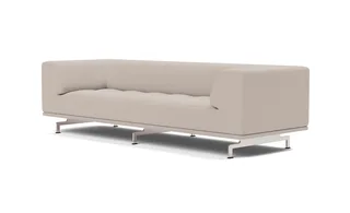 Delphi Sofa, 3 seater, 240cm by Fredericia in Steelcut Trio, 213, Brushed aluminium – product photo 1 of 4