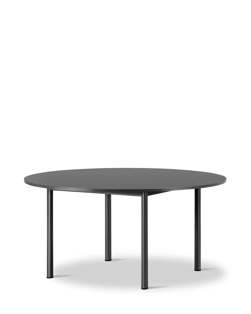Plan Table Ø150 cm by Fredericia in Laminate Fenix NTM Black, Black, Ø150 cm, height 73 cm – product photo 1 of 2
