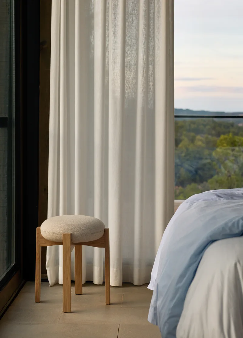 Pioneer Stool by Fredericia in Odino PV82, Light Blue, Oak lacquer, FSC Mix 70% – interior photo 2 of 4