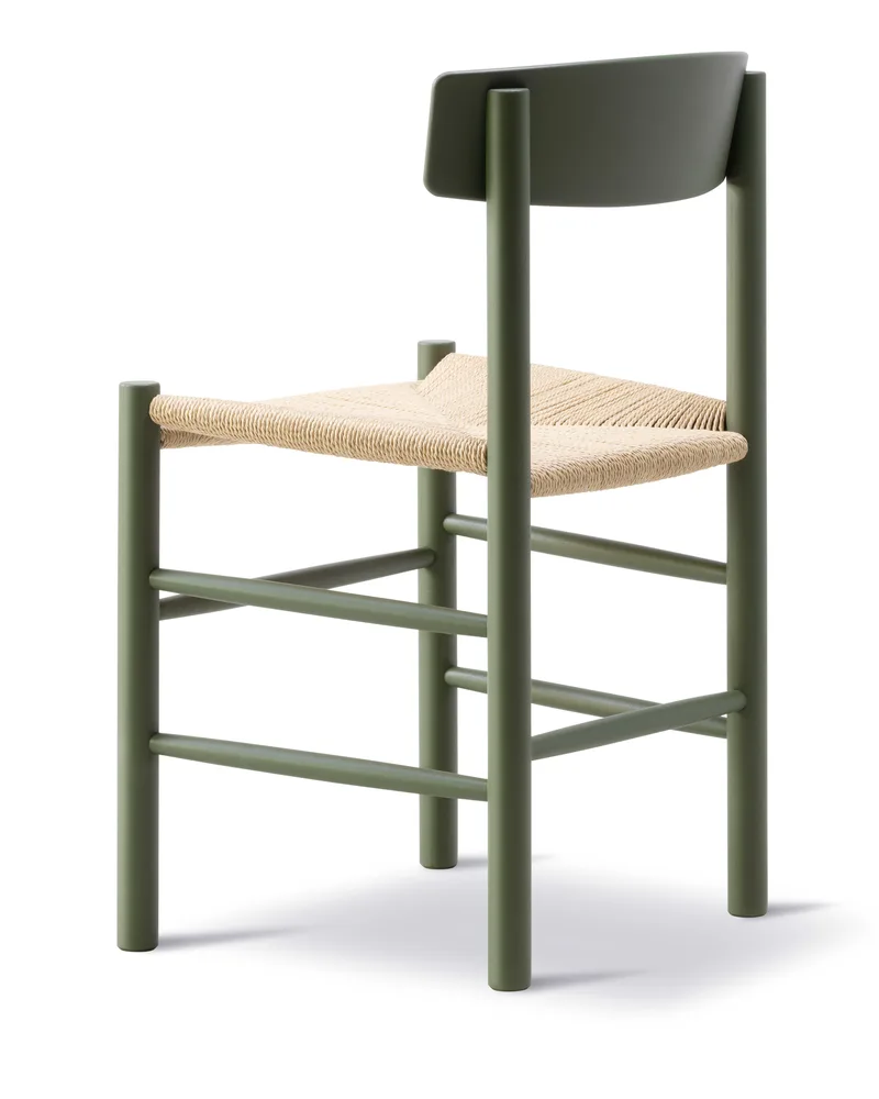 J39 Mogensen Chair von Fredericia in Natural paper cord, Beech khaki green, FSC Mix 70% – Produktfoto 4 von 7