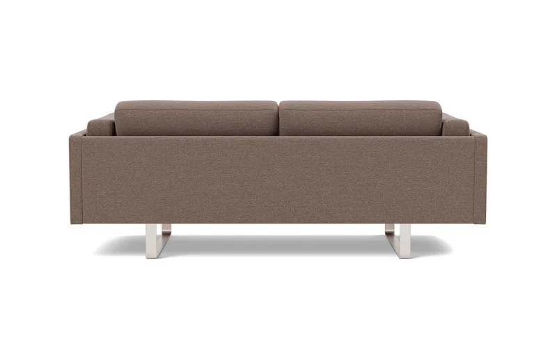 EJ280 Sofa, 2½ seater, 212 cm by Fredericia in Erik 9998 Broken Grey, Brushed chrome, sledge base (High) – product photo 2 of 4