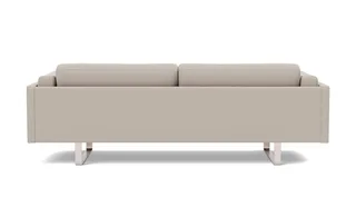 EJ280 Sofa, 3 seater, 240 cm by Fredericia in Erik 3790 Linen, Brushed chrome, sledge base (High) – product photo 2 of 4
