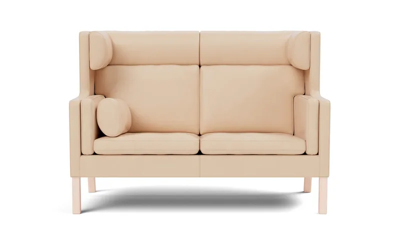 Mogensen 2292 Coupé Sofa by Fredericia in Leather Vegeta 90, Natural, Oak soap – product photo