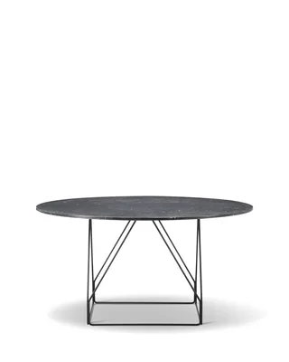 JG Table, Ø140 cm by Fredericia in Black Marquina, Black lacquer, None – product photo 2 of 2