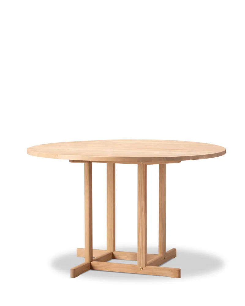 BM80 Mogensen Shaker Table, Ø120 cm van Fredericia in Oak light oil, FSC Mix 70% – productfoto 1 van 2