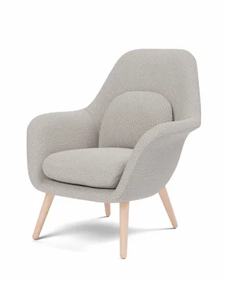 Swoon Lounge Petit Wood base by Fredericia in Elle 230, Oak lacquer, FSC Mix 70% – product photo 1 of 4