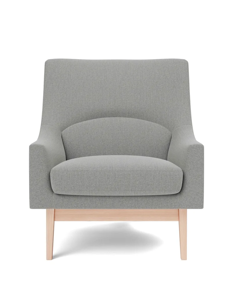 A-Chair Wood Base by Fredericia in Re-Wool 128, Oak lacquer, FSC Mix 70% – product photo