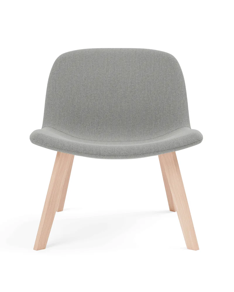 Eyes Lounge Wood base van Fredericia in Re-Wool 128, Oak lacquer – productfoto 4 van 4