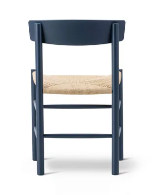 J39 Mogensen Chair by Fredericia in Natural paper cord, Beech indigo blue, FSC Mix 70% – product photo 4 of 6