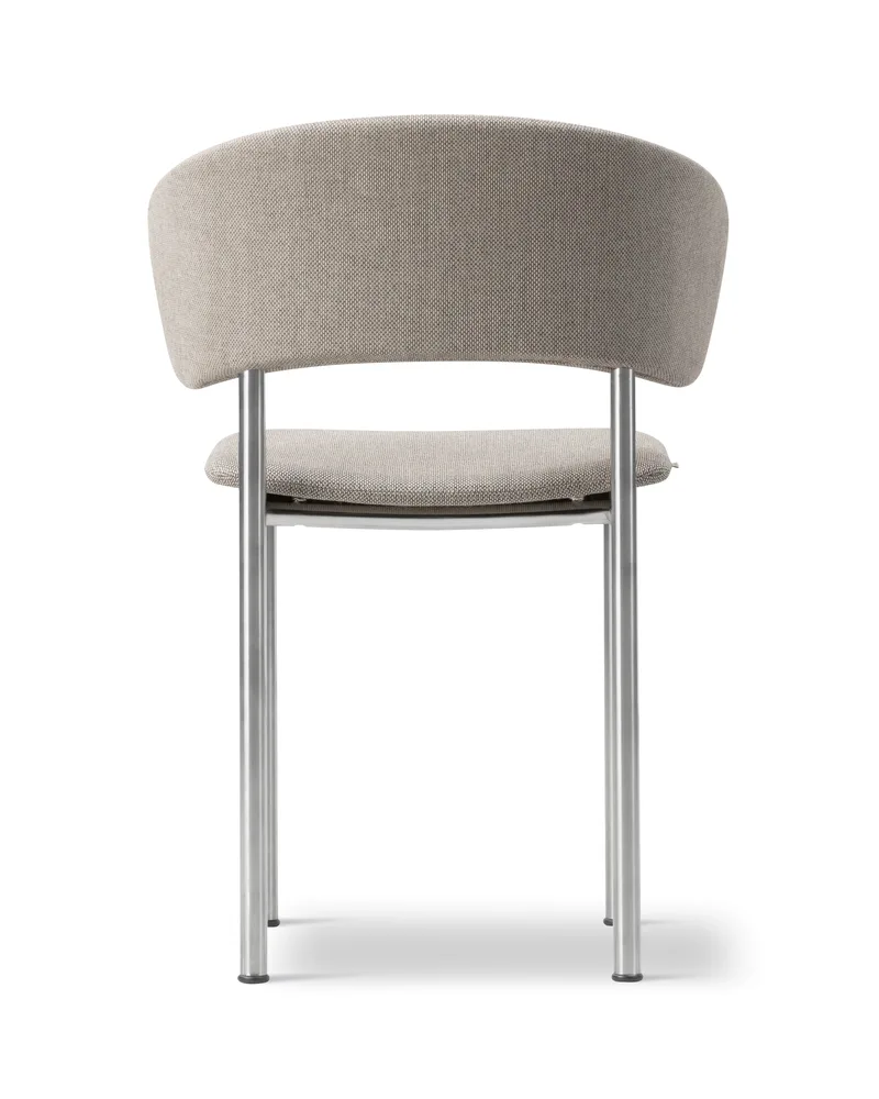 Plan Armchair de Fredericia en Re-Wool 128, Brushed steel – photo du produit 3 sur 4