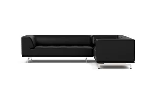 Delphi Elements - Configuration D von Fredericia in Leather Max 98, Black, Brushed aluminium – Produktfoto 4 von 4