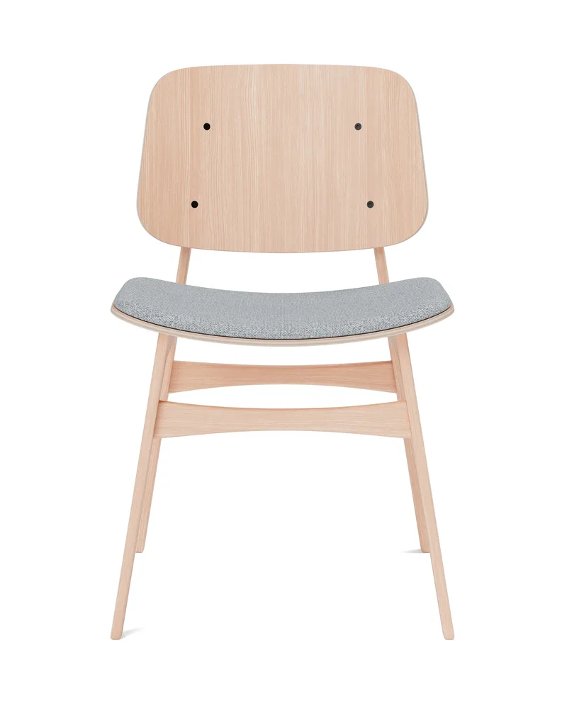 Søborg Wood Base Seat upholstered by Fredericia in Hallingdal 130, Oak lacquer, FSC Mix 70% – product photo 4 of 4