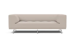 Delphi Sofa, 2 seater, 205 cm by Fredericia in Steelcut Trio, 213, Brushed aluminium – product photo 4 of 4