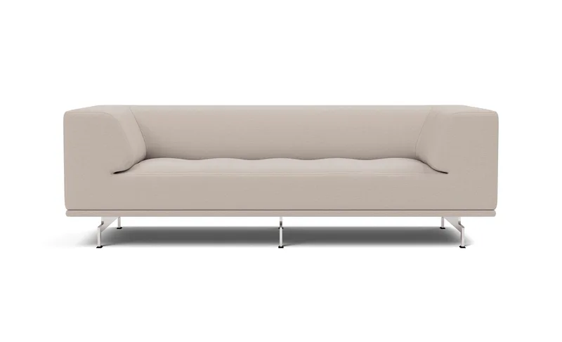 Delphi Sofa, 2 seater, 205 cm by Fredericia in Steelcut Trio, 213, Brushed aluminium – product photo 4 of 4