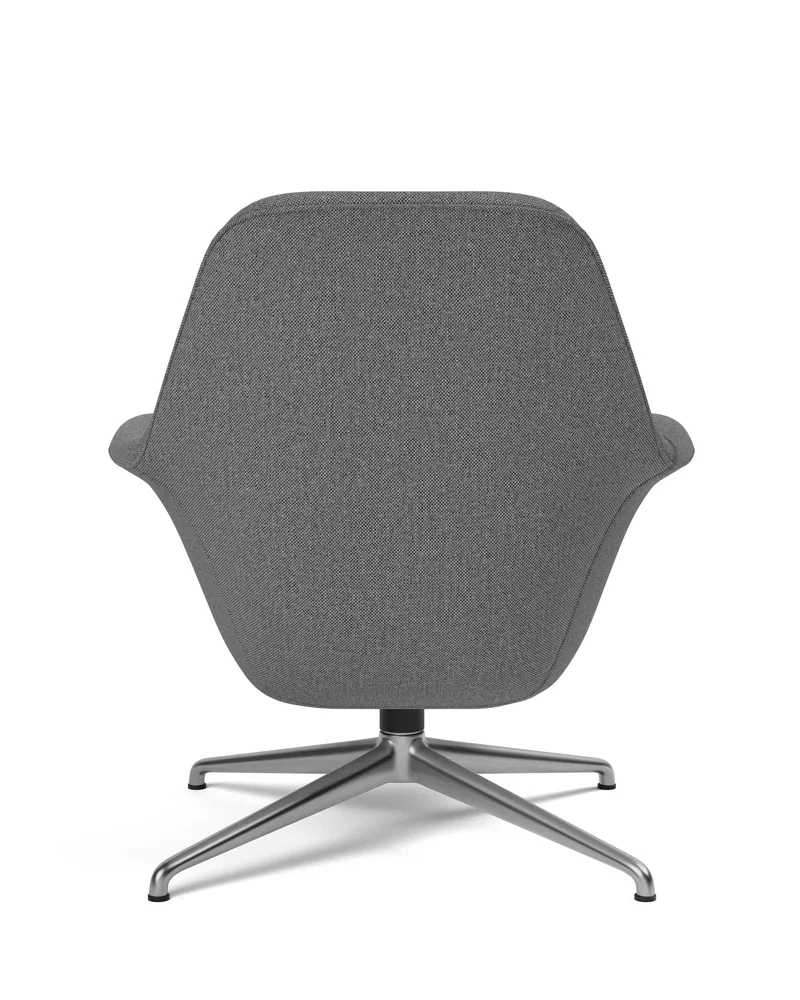 Swoon Lounge Petit Swivel base de Fredericia en Sunniva 242, Swivel base polished aluminium – photo du produit 2 sur 4